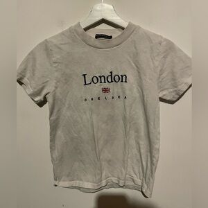 Brandy Melville White London Graphic Tee